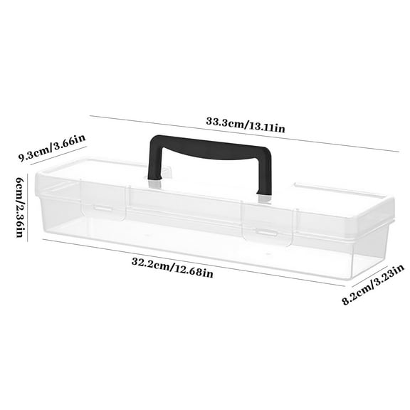 Transparent Plastic Tool Box with Snap Lid Portable Screw Accessories Storage Case for Home Travel or Fishing 1-Pack