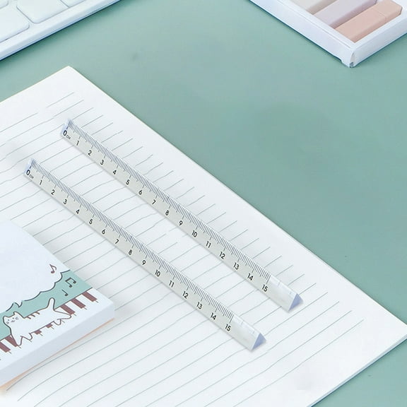 Transparent Plastic Triangular Ruler Geometry & Math,Portable & Clear Drawing Tool for Young to Ensure Precise Pencil Lines,Made to Handle Just That in Its Case