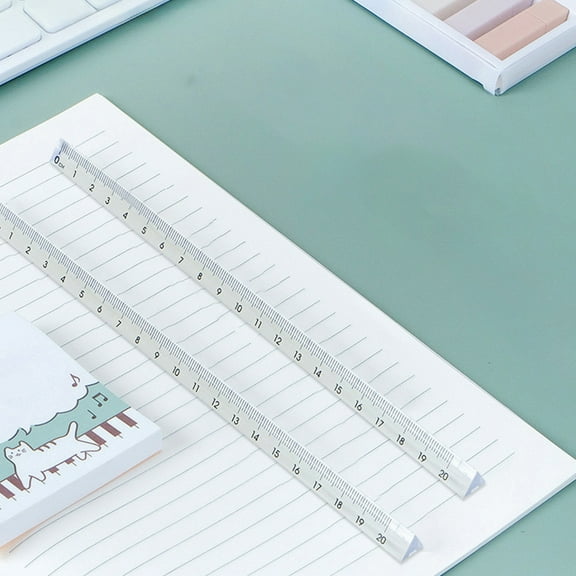 Transparent Plastic Triangular Ruler Geometry & Math,Portable & Clear Drawing Tool for Young to Ensure Precise Pencil Lines,Made to Handle Just That in Its Case