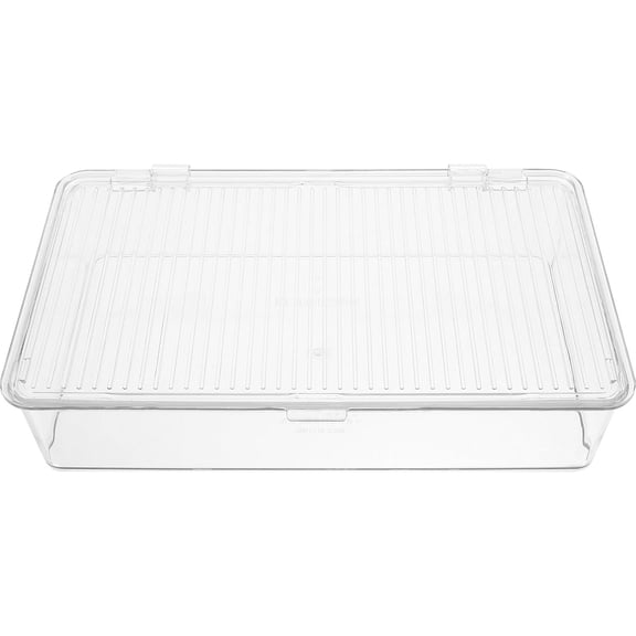 Transparent Plastic Utensil Holder with Hinged Lid, Stackable Cutlery Organizer for Forks, Knives, Spoons, and Tableware, Multi-Purpose Storage Box for Kitchen, Bathroom, Office, and Dorm, 10.