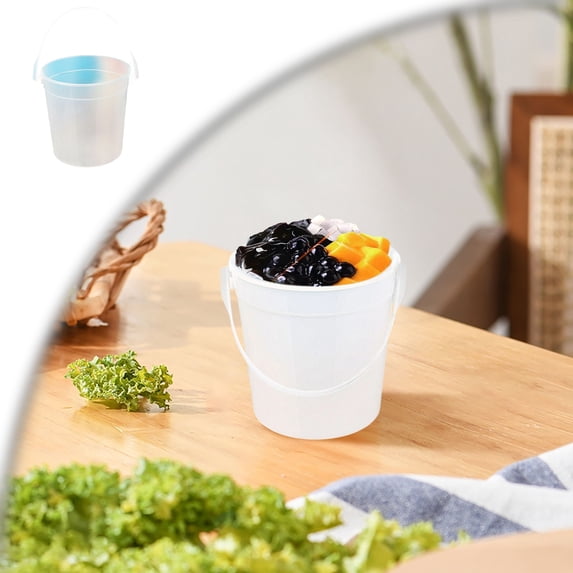 Transparent Water Bucket with Handle Portable Gardening and Laundry Bucket Heavy Duty Utility Tub for Water Storage and Cleaning Tasks Easy to Carry and Wash