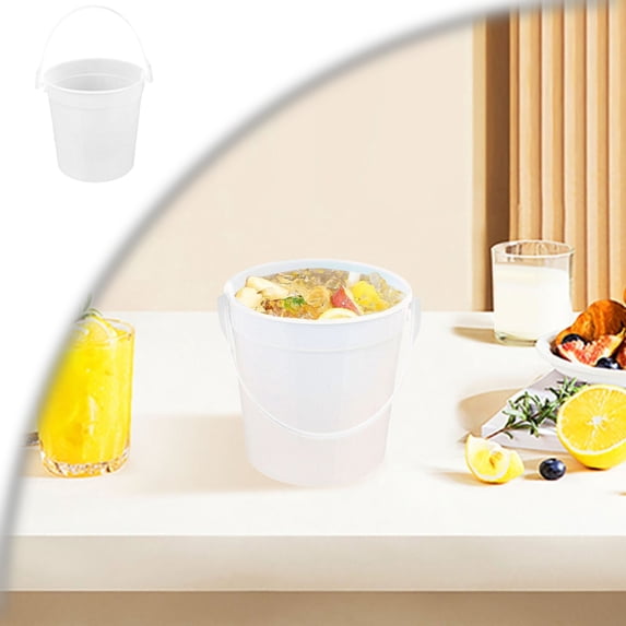 Transparent Plastic Water Bucket with Handle Portable Gardening and Laundry Bucket Heavy Duty Utility Tub for Water Storage and Cleaning Tasks Easy to Carry and Wash