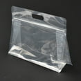 thumbnail image 1 of Transparent Plastic Zip Lock Bag Plastic Stand up Pouch Resealable Bags with Handle Clear 17x24x0.05cm, 1 of 4