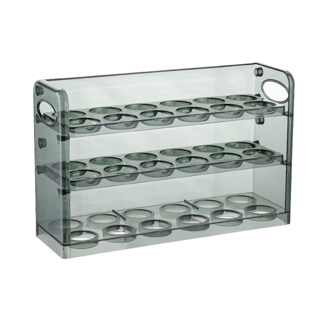Transparent Portable Eggs Holder Tray Container for Fridge Kitchen Holds Most Eggs Easy Clean Kitchen Accessory