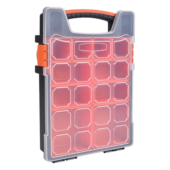 Transparent Portable Tool Box With Customizable Sections Parts Storage Container For Hardware And Craft Supplies