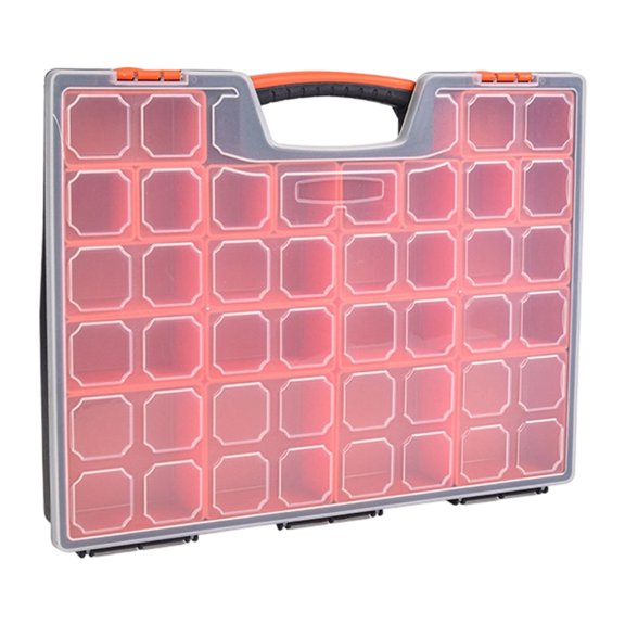 Transparent Portable Tool Box With Customizable Sections Parts Storage Container For Hardware And Craft Supplies