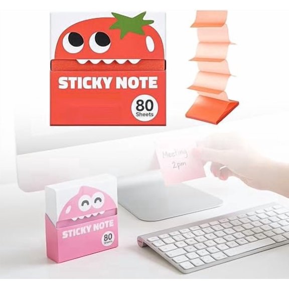 Transparent Pull-Out Sticky Notes | Magic Stationery Pull Out Separator Sticky Notes, 3x3 Inch Clear Reusable Office Sticky Notes for Office Work Accessories