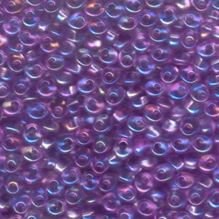 Transparent Purple AB Miyuki Magatama Beads 4mm MA4-2157-TB