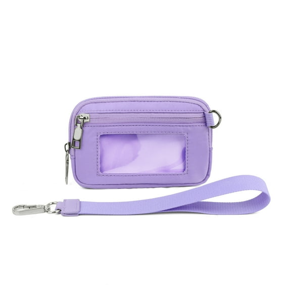 Transparent Pvc Card Wrist Bag, Portable Bank Card & Coin Storage Wallet with 3 Zippered Pockets & Clear Id Window, Sesolution Metal Hook for Easy Carry, for Travel, Festivals, and Everyday