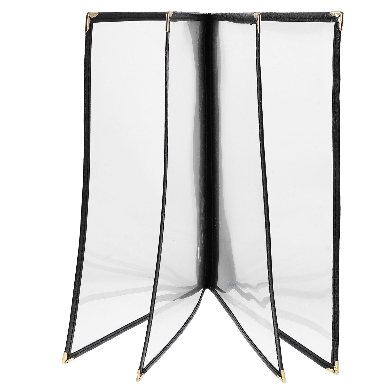 Transparent Pvc Loose Leaf Recipe Holder Binder Clips Menu Covers A4