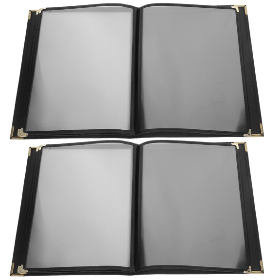 Transparent Pvc Menu Folder Book Check Restaurant Supply Vacation Black