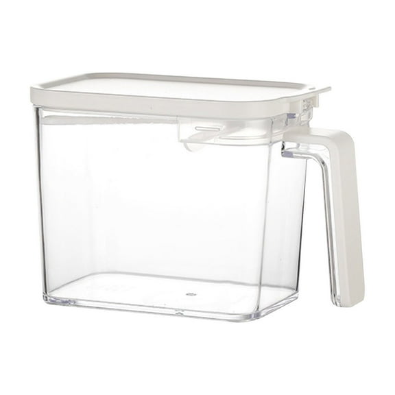 Transparent Quantitative Seasoning Box Sealed Spice Container Kitchen Storage Jars with Easy Open Lid Spice Organizer