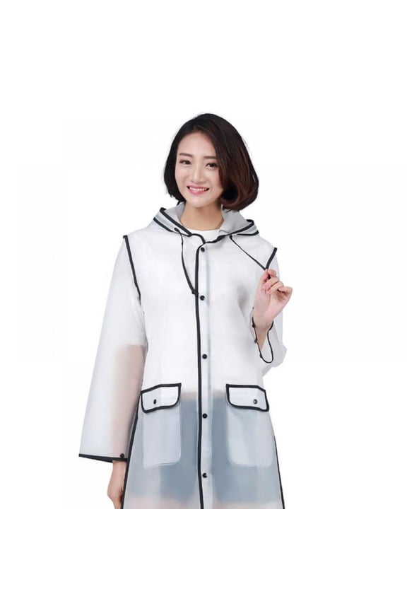 Transparent Raincoat for Women Men, EVA Adult Waterproof Rain Ponchos Rain Jackets for Raining/Snowing Day