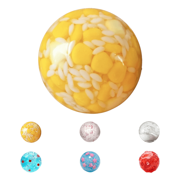 Transparent Re‑Moldable Crunch Stress Ball Fidget Toys, Squeeze Toys & Squishy Toys, Sound‑Effect Hand Sphere, Fun Novelty Gift For School Office Desktop Use-A