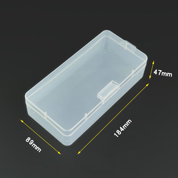 Transparent Rectangle Plastic Storage Box Screw Holder Case Organizer Container 18.4*8.9*4.7cm