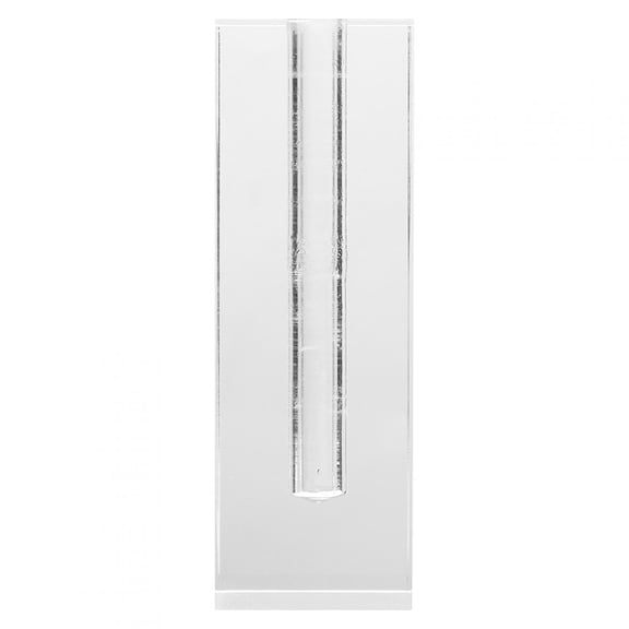 Transparent Rectangular Acrylic Rose Flower Base Display Stand - Elegant Home Room Decoration Ornament for Artificial Flowers and Floral Arrangements (1.6 x 1.6 x 4.7 inches / 4 x 4 x 12 cm)