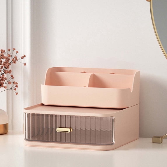 Transparent Rectangular Makeup Organizer Divider Tray for Brushes Eyeshadow Beauty Supplies Bathroom Vanity Storage Home Textile