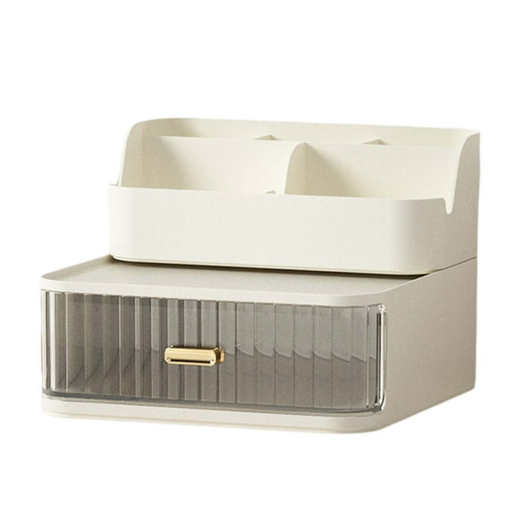 Transparent Rectangular Vanity Organizer Tray for Makeup Brushes Eyeshadow and Beauty Supplies Layer Bathroom Countertop Storage