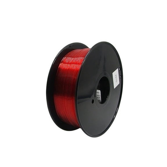 Transparent Red PETG Filament, 1.75mm +/-0.02mm for Most 3D Printer & 3D Pen, Solid Yarn 3D Printer Accessory, 1KG Neatly Wound