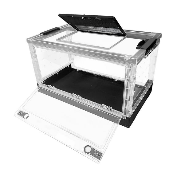 Transparent Reptile Container Terrarium Cage Foldable Lightweight for Bearded Dragons Frogs Snakes
