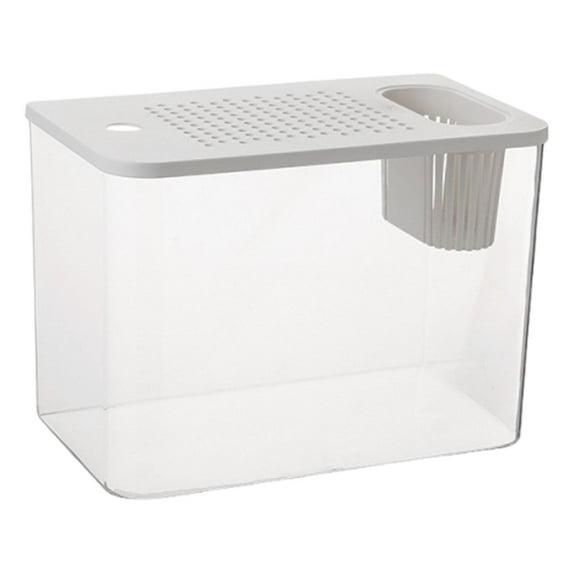 Transparent Reptile Terrarium Tank Clear Habitat Plastic Construction for Fish Gecko and Crayfish Desktop Display