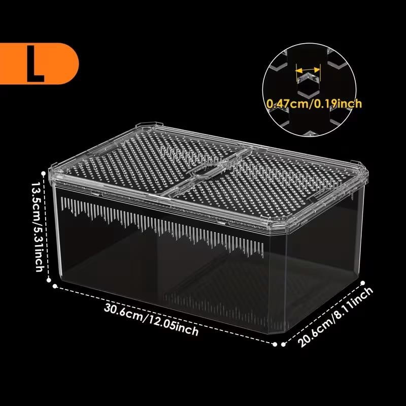 Big Scrub Python Transparent Reptile Terrarium Tank with Sliding Top Lid for Lizards ...