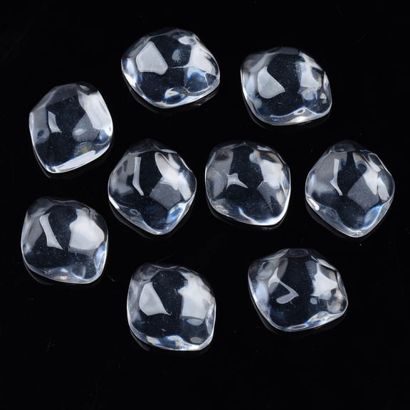 Transparent Resin Cabochons Water Ripple Cabochons Oval Clear 24x20.5x9mm