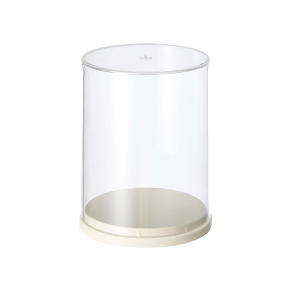 Transparent Rotating Doll Display Case with Hanging Feature and Protective Cover, 360-Degree Showcase Stand for Action Figures and Collectible Dolls Home Organization