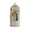 thumbnail image 1 of Transparent Rotating Storage Box with Sliding Racks, Dust-Free Makeup Organizer for Lipstick and Brushes, Clear Desktop Vanity Organizer with Multiple Compartments for Dressing Table, 1 of 8