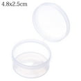 thumbnail image 1 of Transparent Round Nail Art Screw Storage Beads Container Small Storage Box Pill Chip Box Jewelry Organizer Case 4.8X2.5CM, 1 of 8