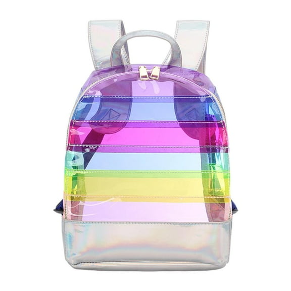 Transparent School Backpack Clear Heavy Duty Shoulder Bag Outdoor Daypack Rucksack