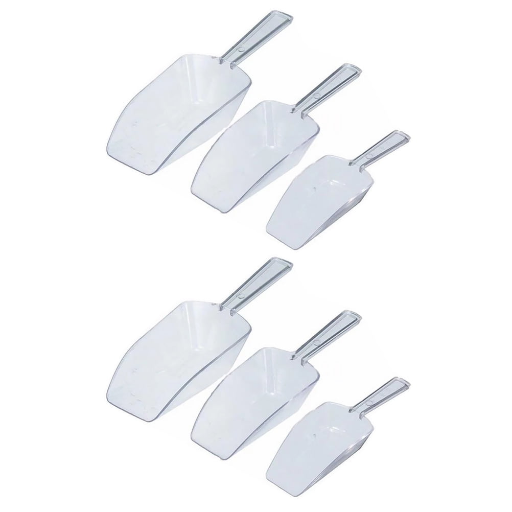 Transparent Scoop 2 Sets of Transparent Ice Scoops Plastic Ice Scoops