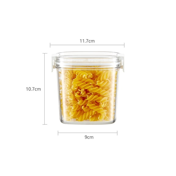 Transparent Sealed Grain Storage Jar with Double-Sealed Lid for Rice, Corn, and Dry Foods – Stackable Plastic Container for Freshness and Easy Organization