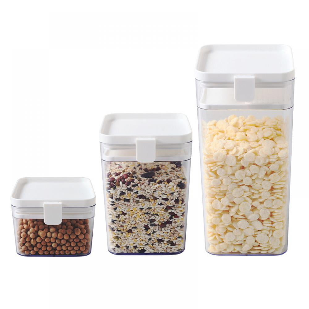 Transparent Sealed Storage Box Kitchen Food Grain Containers Square Nut
