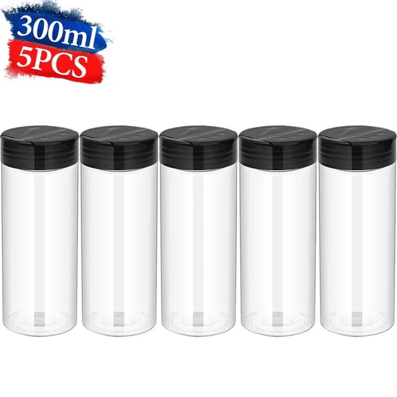 Transparent Seasoning Jars with Shaker Lids Salt Pepper Shaker Bottles Spices Condiment Storage Boxes Powder Storage Container
