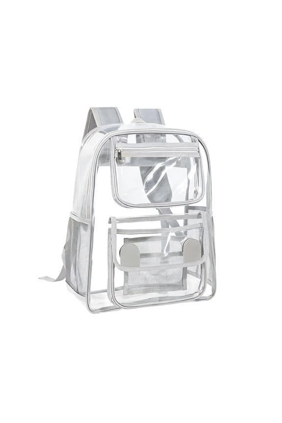 Transparent Security Backpack with Large Capacity, Multi-Compartment PVC Bag with Breathable Straps, Waterproof & Easy to Clean for Events and Daily Use
