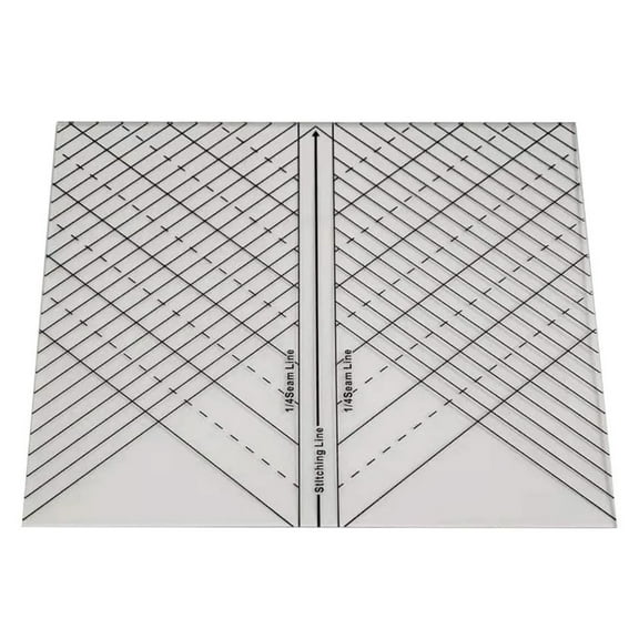 Transparent Sew Straight Stencil Ruler Sewing Accurate 1/4'' Seams for Easily Quilting Stitching Marking Tailor Supplies