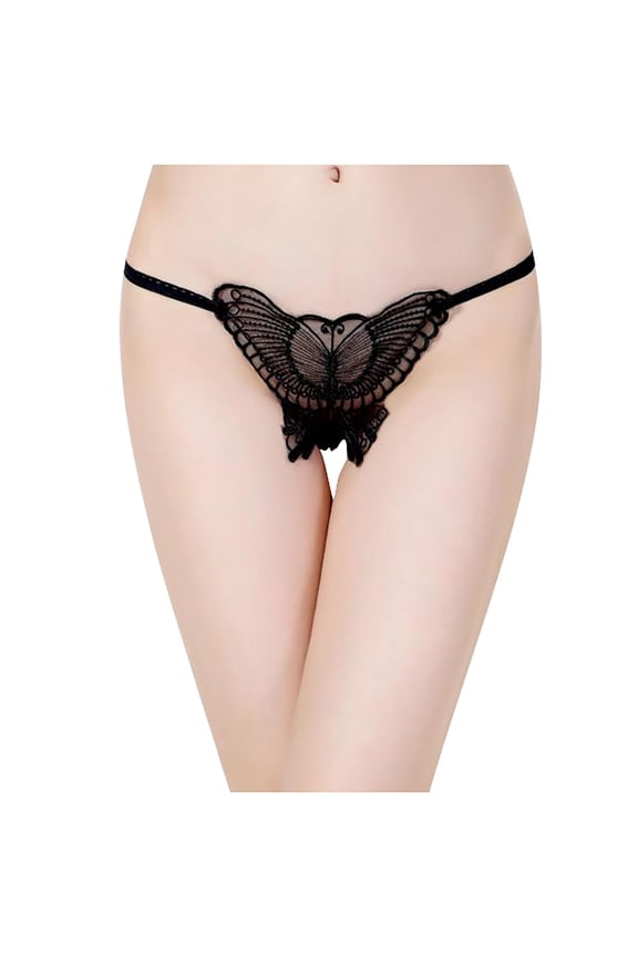 Transparent Sexy Thong Women's Panties Fashion Solid Lace Color