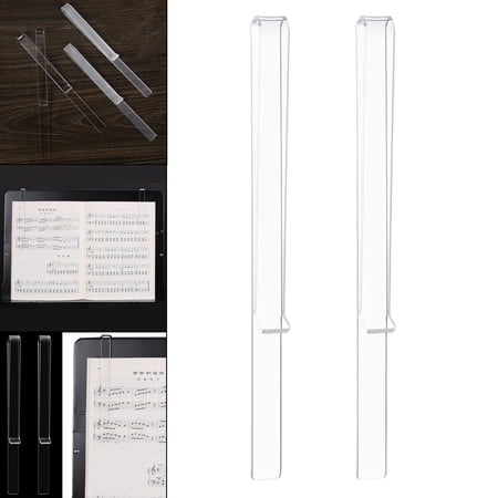 Transparent Sheet Music Clips Break-Resistant Portable Music Clips Music Holder Clips Music Stand Clips for Keyboard Music Reading Book
