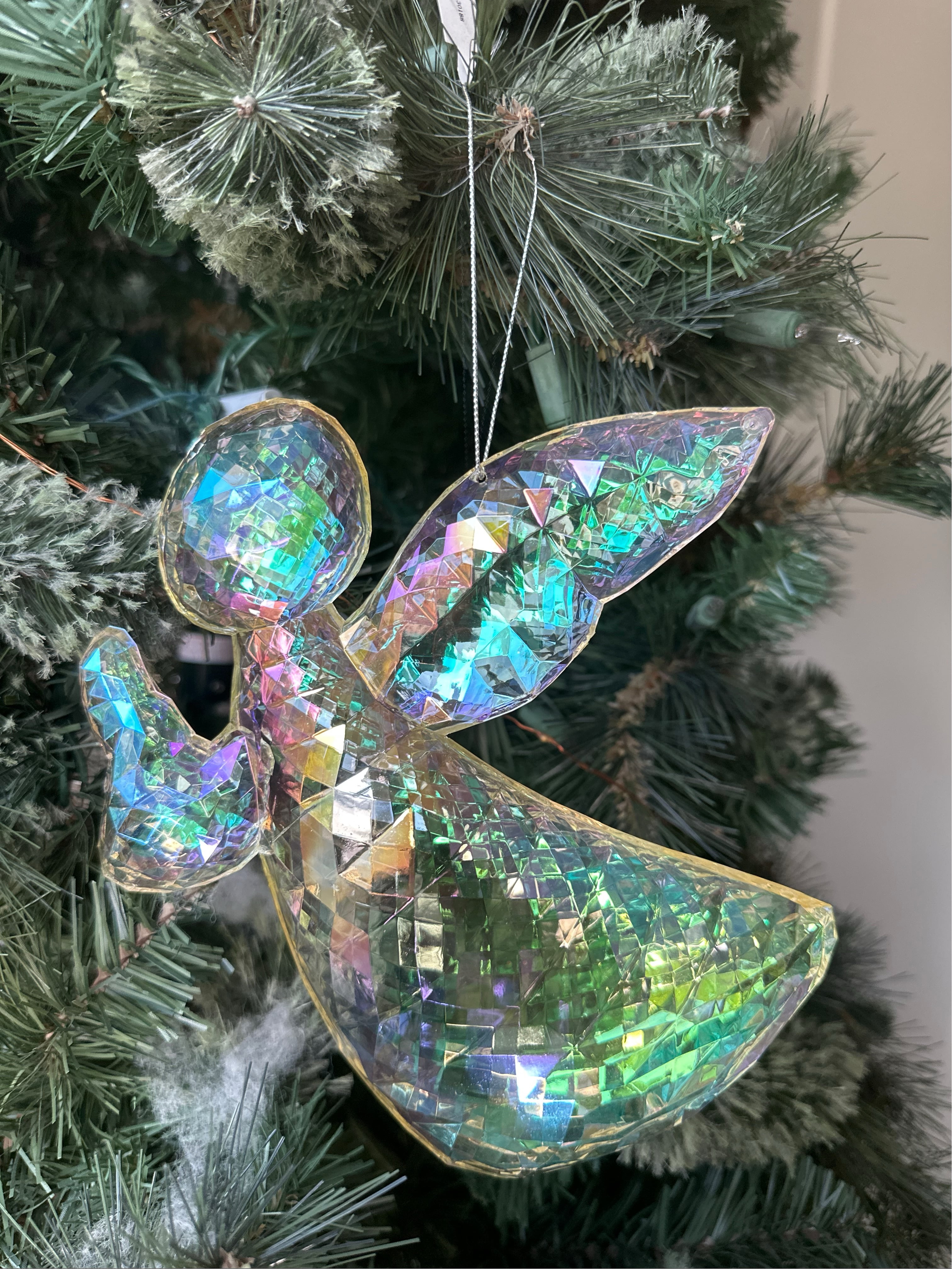 Transparent Shimmering Angel Large Christmas Tree Ornament - By Ganz ...