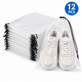 thumbnail image 1 of Transparent Shoe Bags for Travel Large Clear Shoes Storage Organizers Travel Accessories 12 Pcs, 1 of 6