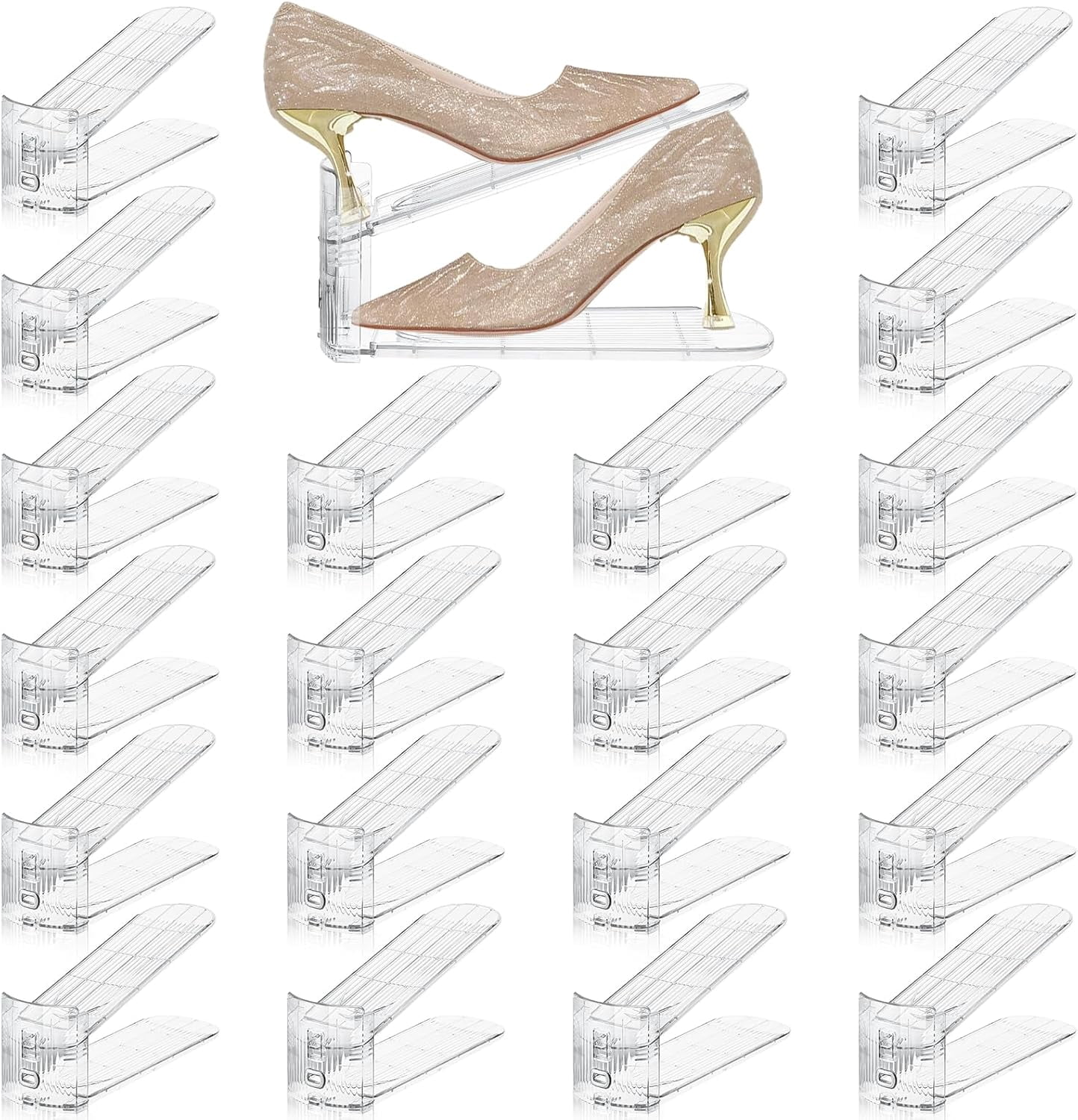 Shoe Stackers Neprock Shoe Slots Organizer, Adjustable Shoe Rack ...