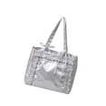 thumbnail image 1 of Transparent Shoulder Bag Fashion Itabag Clear Window for Pins Display Toted Bag Handbag for Women Girls Gifts, 1 of 8