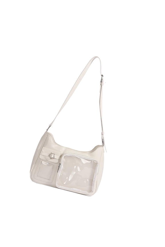 Transparent Shoulder Bag Fashion Itabag Clear Window for PinsAn1meDisplay Toted Bag Handbag Crossbody Bag for Women