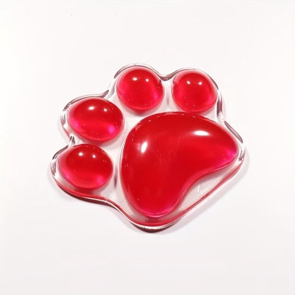 Transparent Silicone Cat Paw Mouse Pad, Wrist Protector, Cooling and Stress-Relieving, Office Wrist Support, Crystal-Like 3D Wrist Pad for the Desktop.