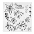 thumbnail image 1 of Transparent Silicone Stamps, 1 Pcs T1471 Butterfly Flower Clear Stamps for Card Making Decoration DIY Craft, Clear, 1 of 6