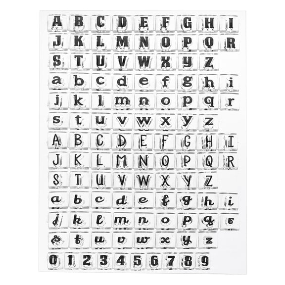 Transparent Silicone Stamps, 1 Pcs T9004 Letters Clear Stamps for Card Making Decoration DIY Craft, Clear