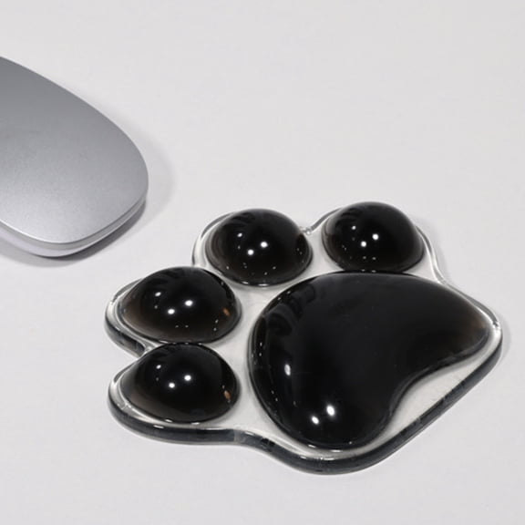 Transparent Silicone Wrist Rest Mouse Pad for Office and Gaming, Solid Color, Soft with Wrist Support