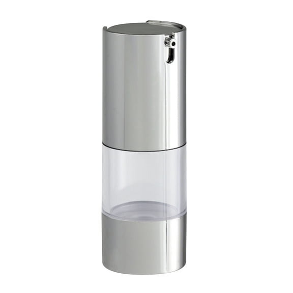 Transparent Silver Airless Pump Bottle for Makeup 15ml Plastic Cosmetic Bottles Keeping Products