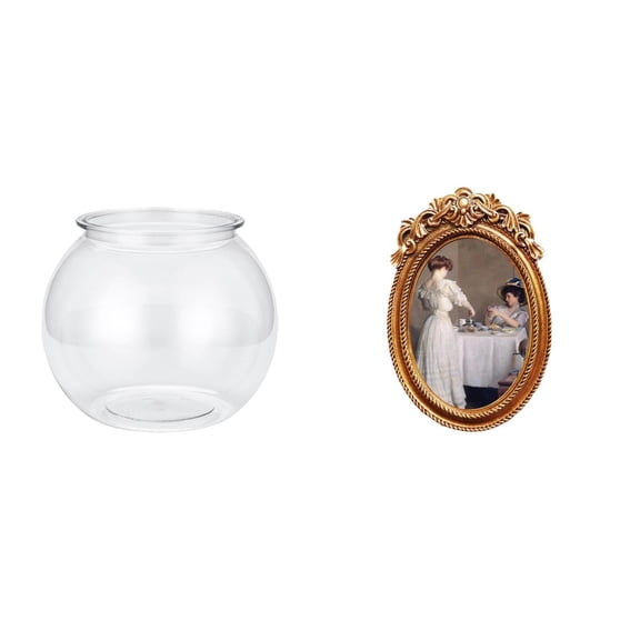 Transparent Small Fish Tank Photo Frame Clear PP Material Ideal for Office Living Room Wall Hanging Decoration